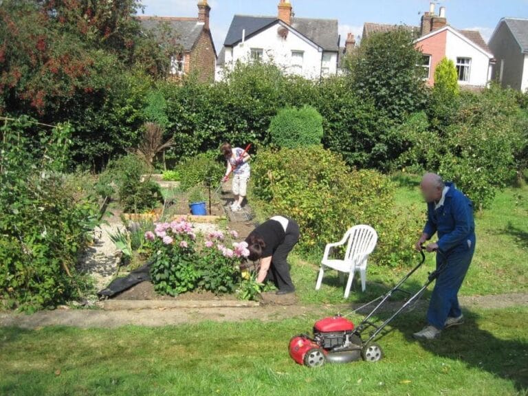 Working in the garden