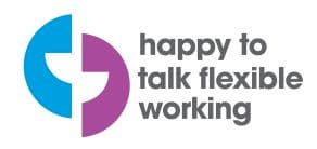 Happy to talk Flex working logo